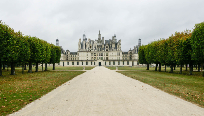 Work on Château de Chambord began in 1519. King François I designed the structure as a hunting lodge—with 440 rooms and 282 fireplaces.